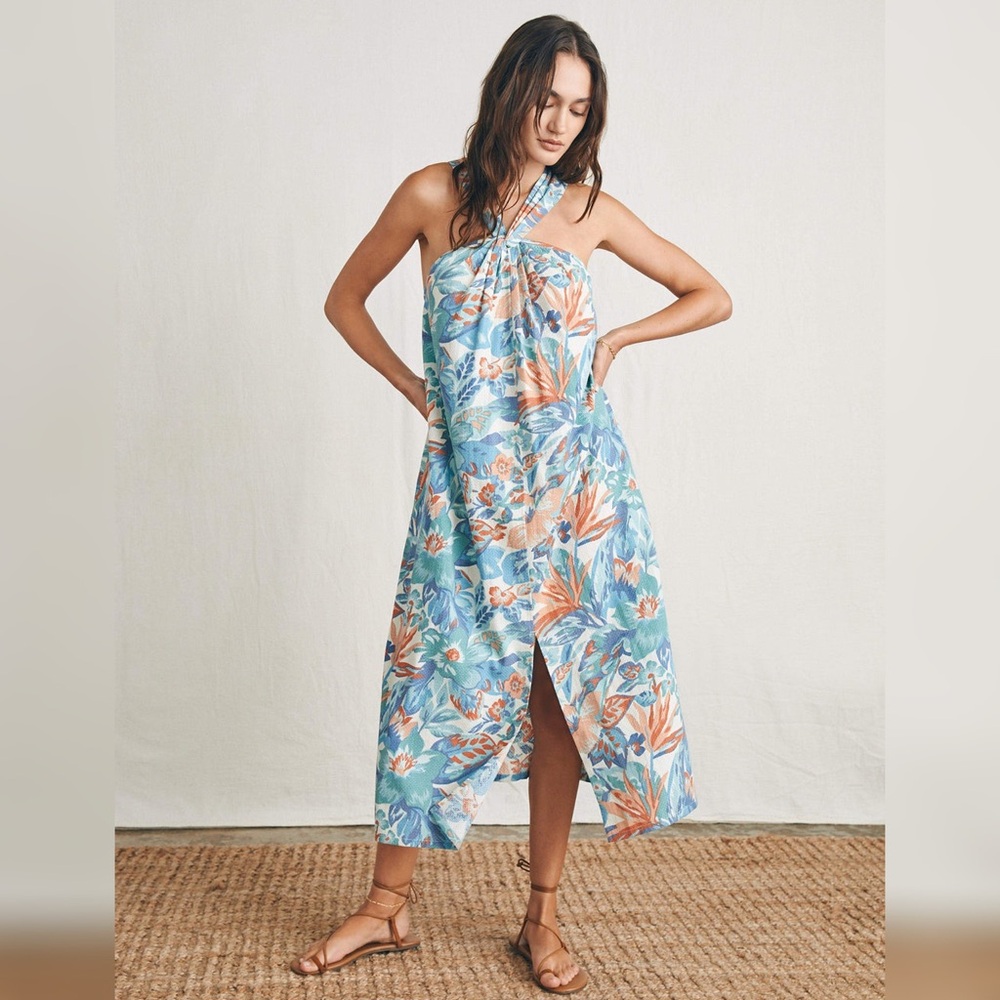 NWT Faherty Bay Twist Dress in Paradise Blossom Floral